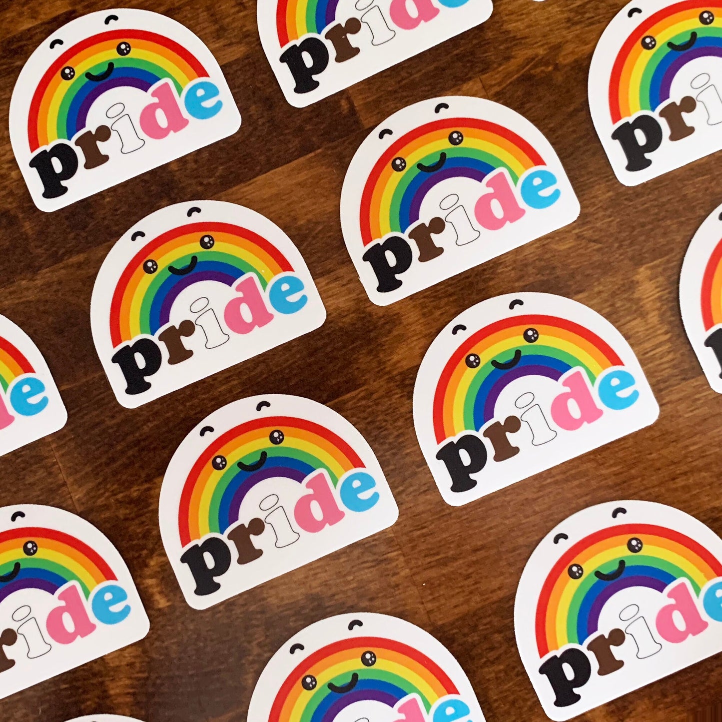 Decal Sticker — Rainbow Pride Decal (3 inch × 2.31 inch, waterproof) | for hydroflask water bottle, laptop, car window, small gift