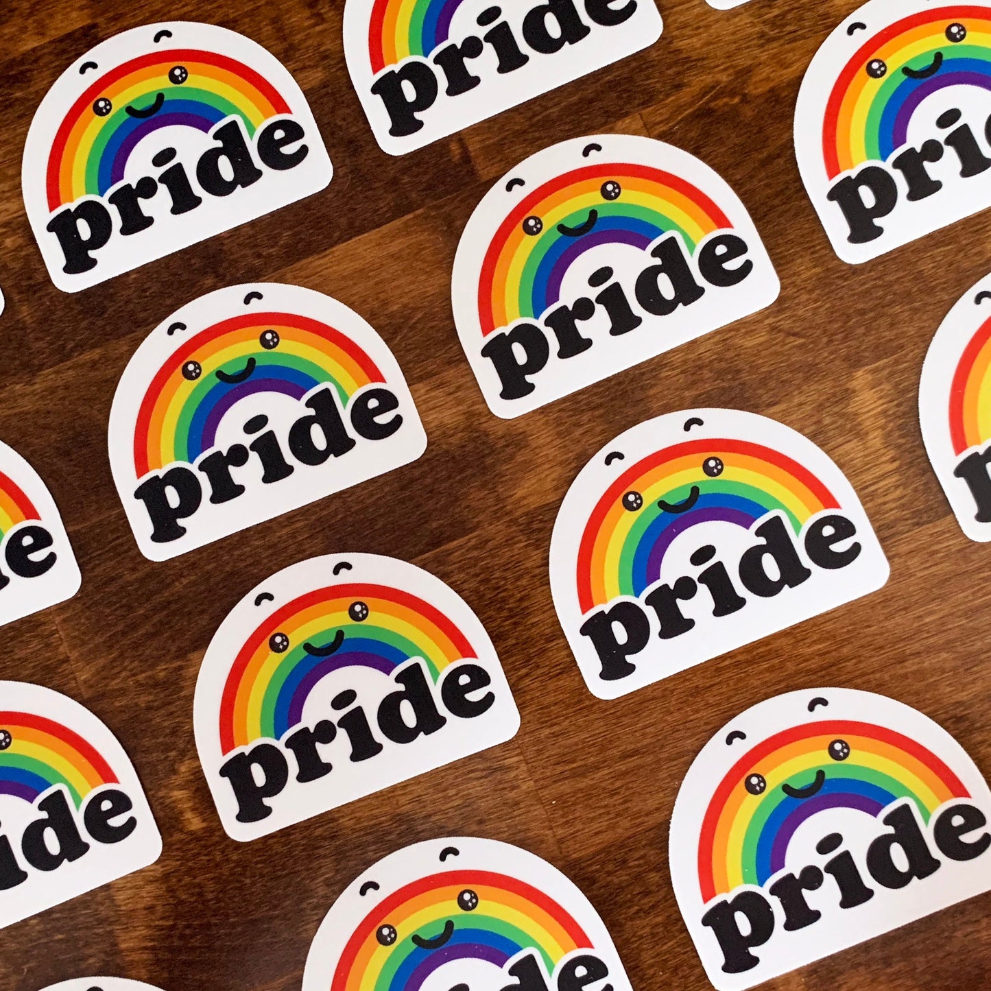 Decal Sticker — Rainbow Pride Decal (3 inch × 2.31 inch, waterproof) | for hydroflask water bottle, laptop, car window, small gift