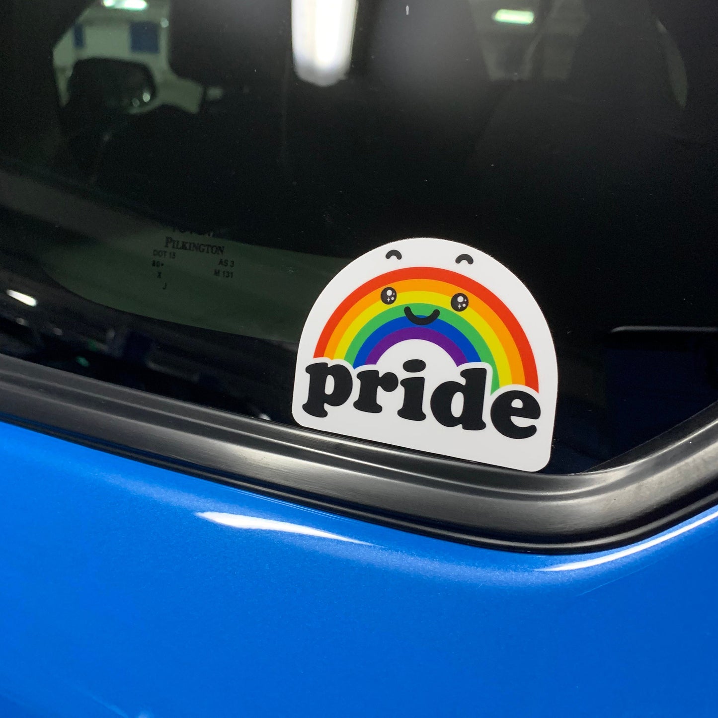 Decal Sticker — Rainbow Pride Decal (3 inch × 2.31 inch, waterproof) | for hydroflask water bottle, laptop, car window, small gift