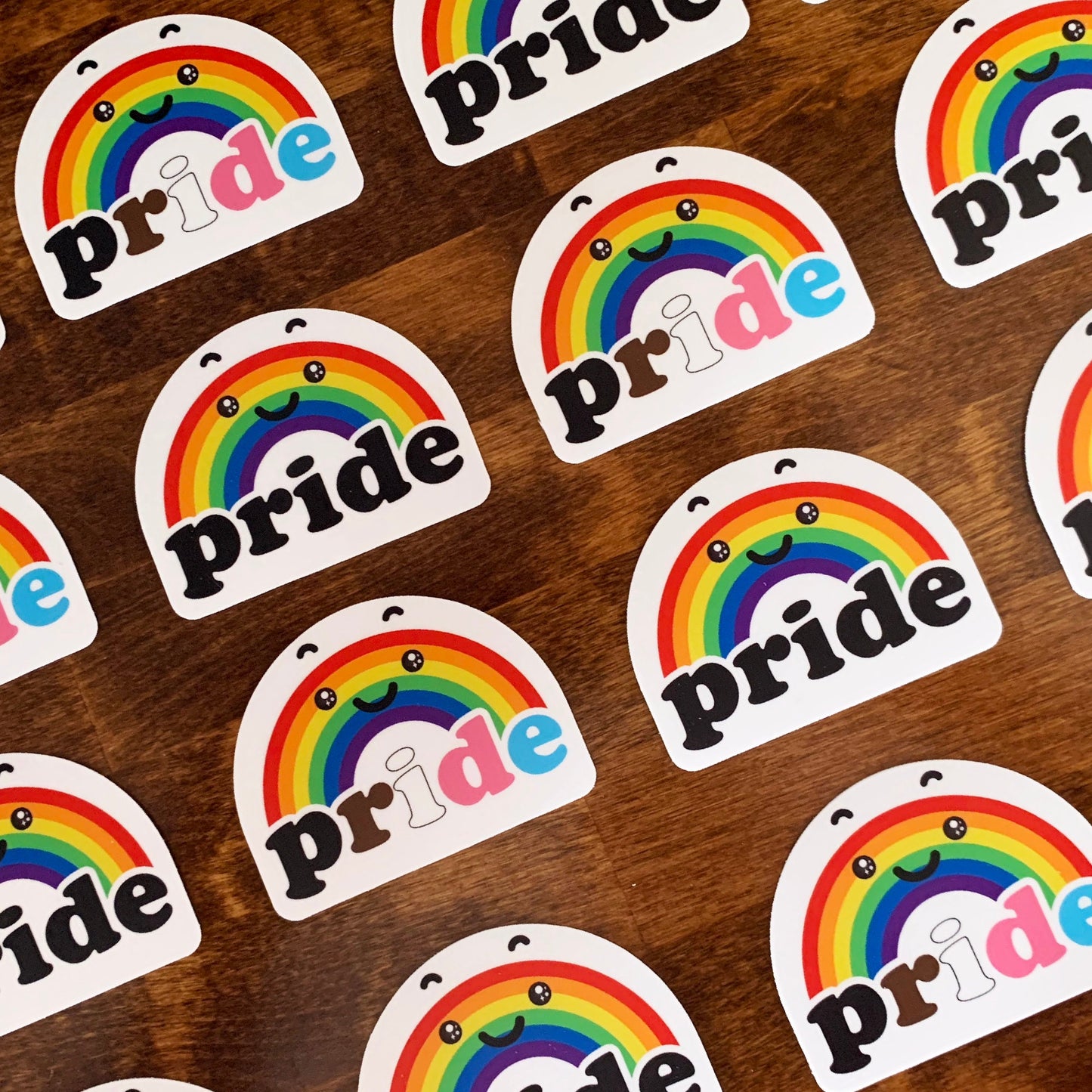 Decal Sticker — Rainbow Pride Decal (3 inch × 2.31 inch, waterproof) | for hydroflask water bottle, laptop, car window, small gift