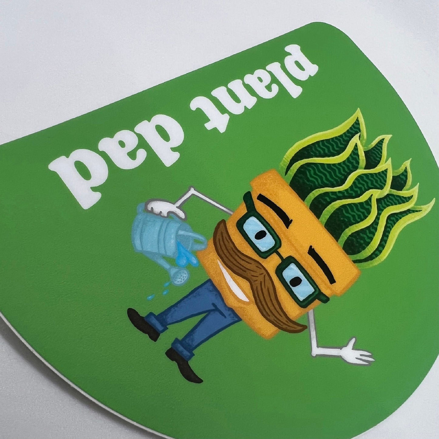 Decal Sticker — Plant Dad (4 inch × 6 inch, waterproof). For Cars, windows, laptops, water bottles