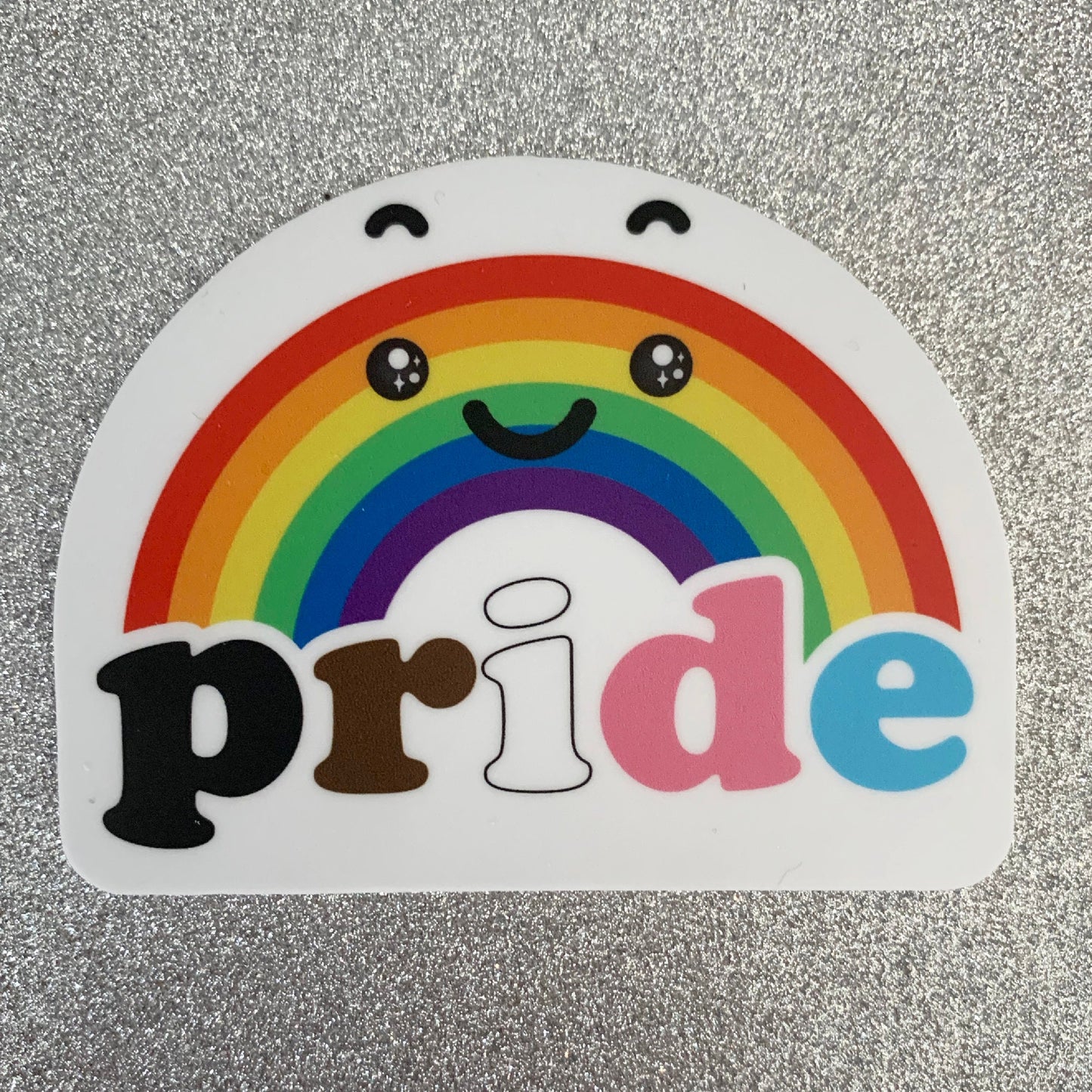 Decal Sticker — Rainbow Pride Decal (3 inch × 2.31 inch, waterproof) | for hydroflask water bottle, laptop, car window, small gift