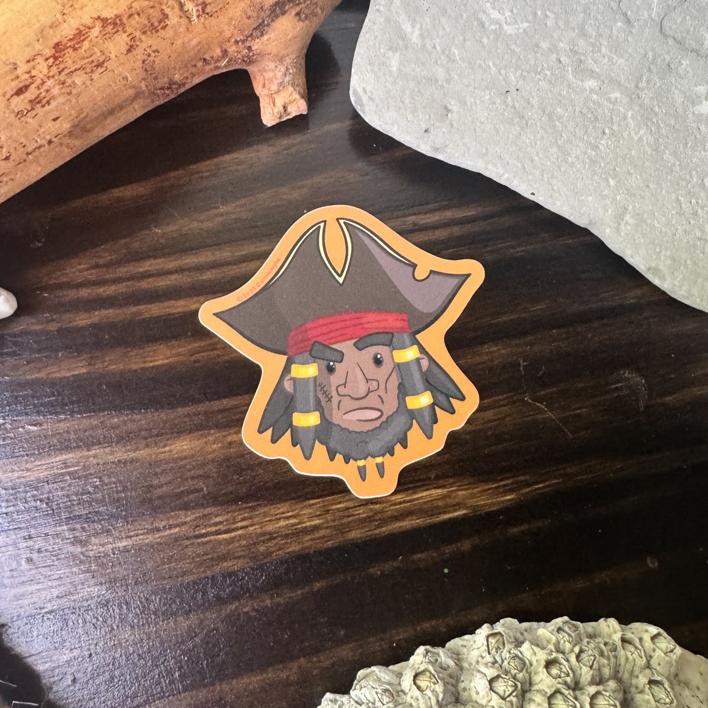 Sea Captain Sticker - Orange