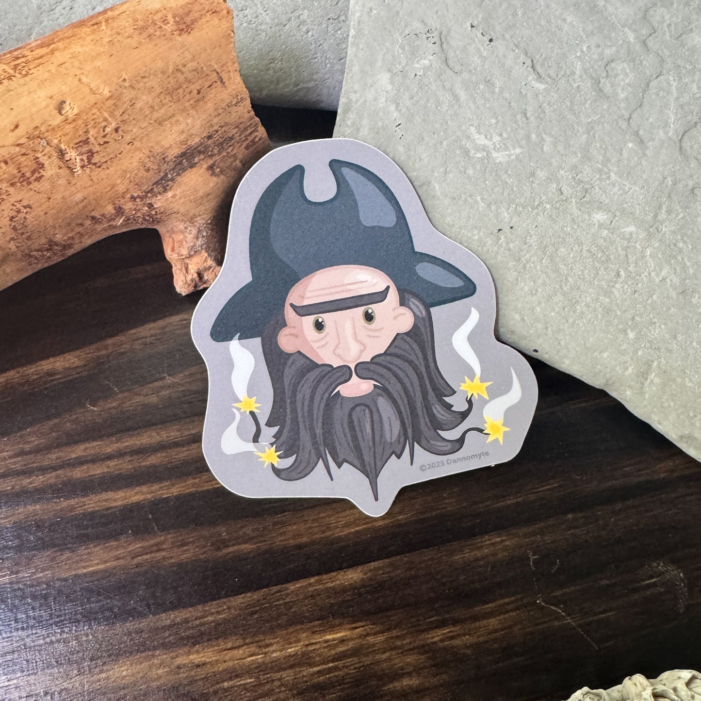 Pirate Captain Sticker - Smokin' Grey