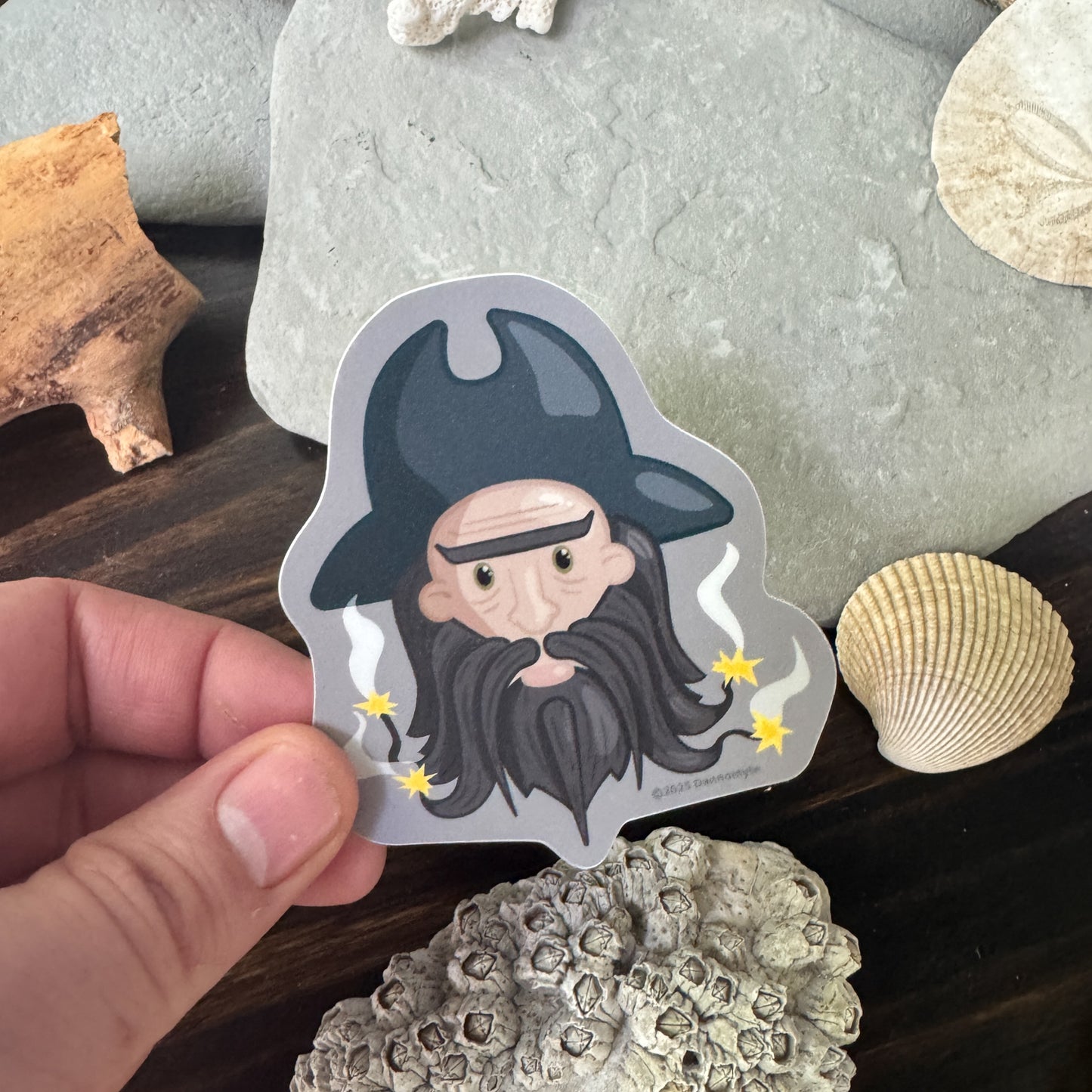Pirate Captain Sticker - Smokin' Grey
