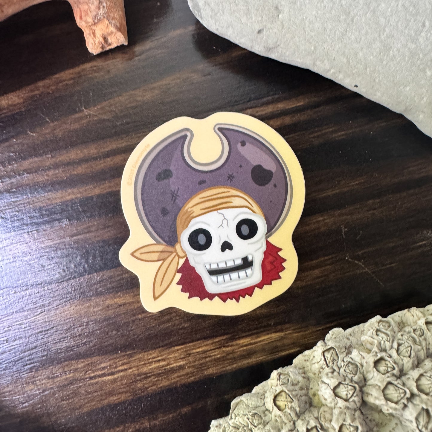 Pirate Captain Sticker - Sunbaked Yellow