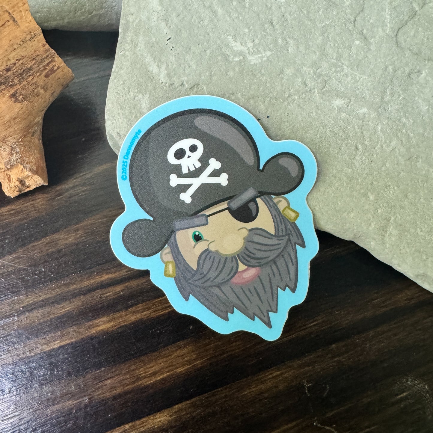 Pirate Captain Sticker - Sky Blue