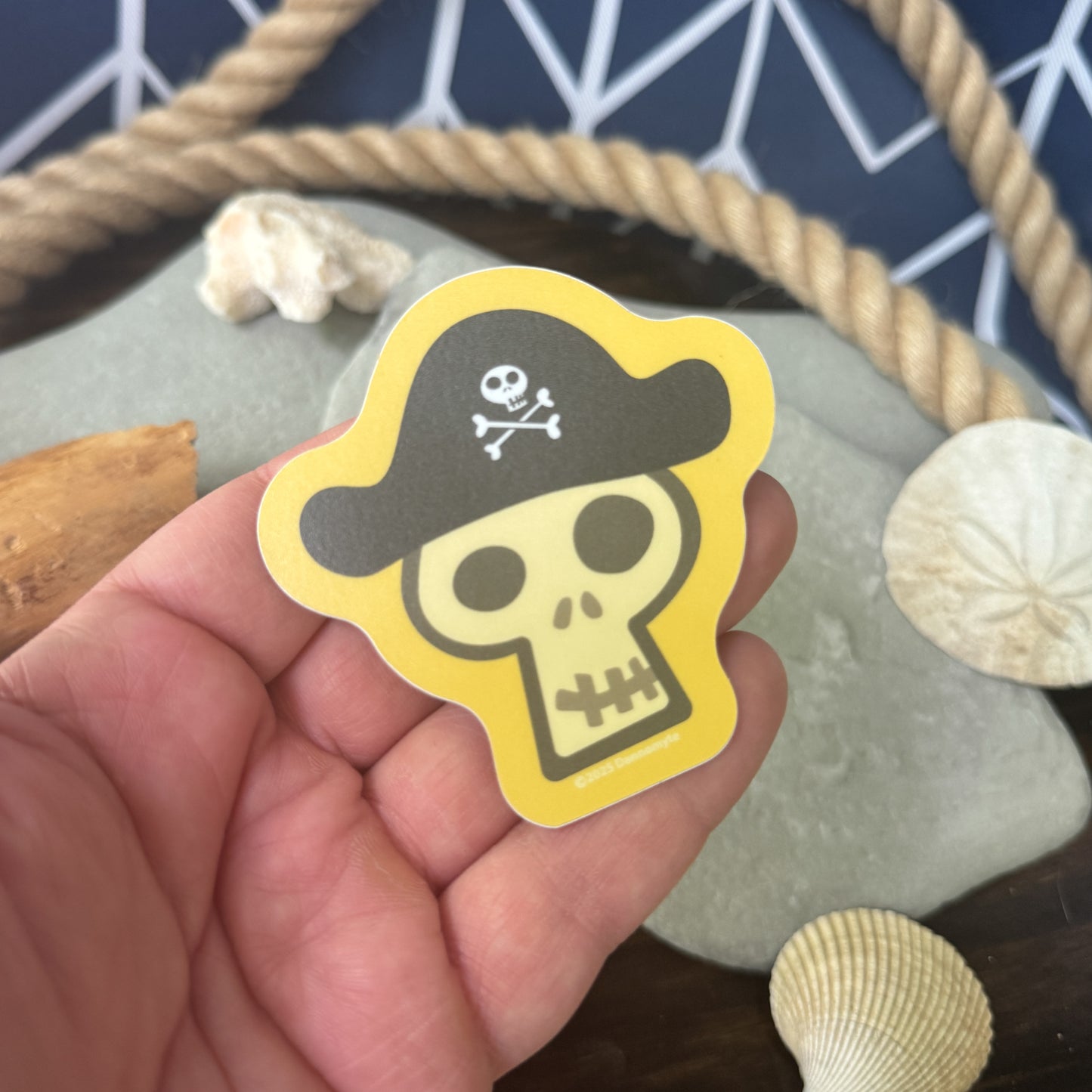 Pirate Skull Sticker - The Captain