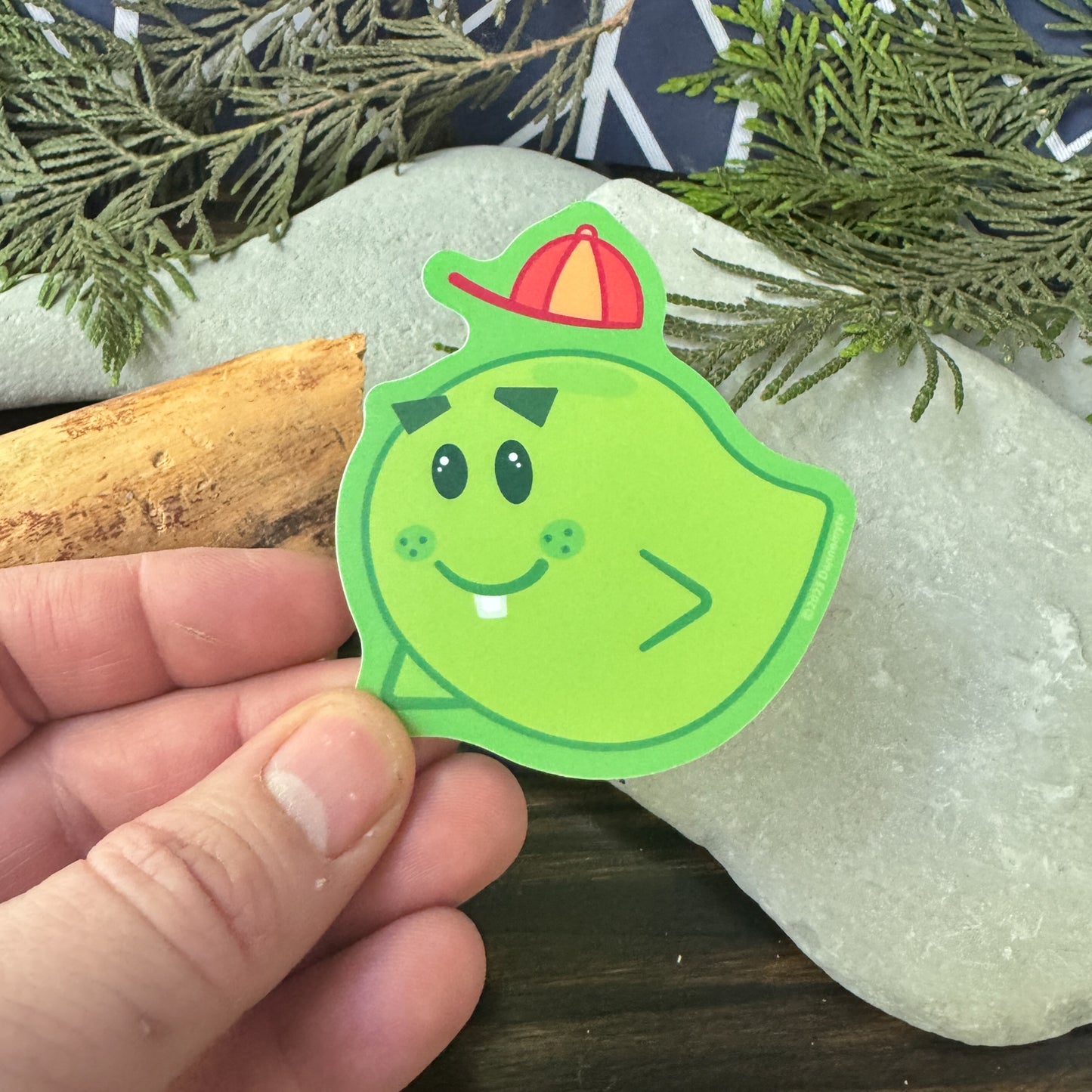 Ghost Sticker - Green lil Boo