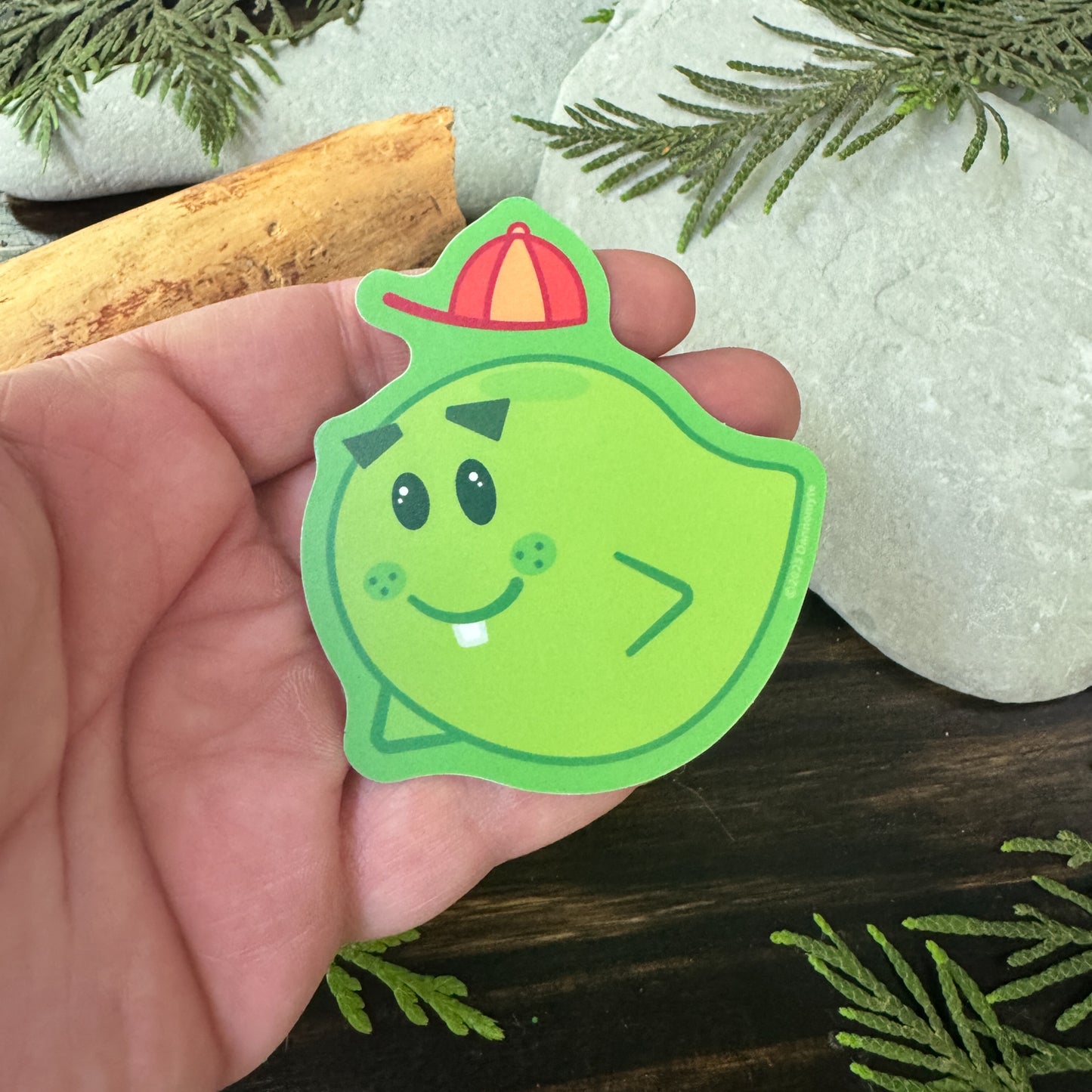 Ghost Sticker - Green lil Boo