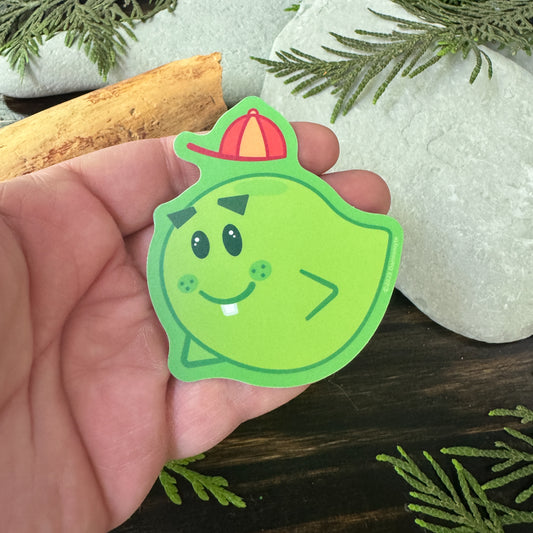 Green lil Boo Boy — Water Resistant Ghost Sticker