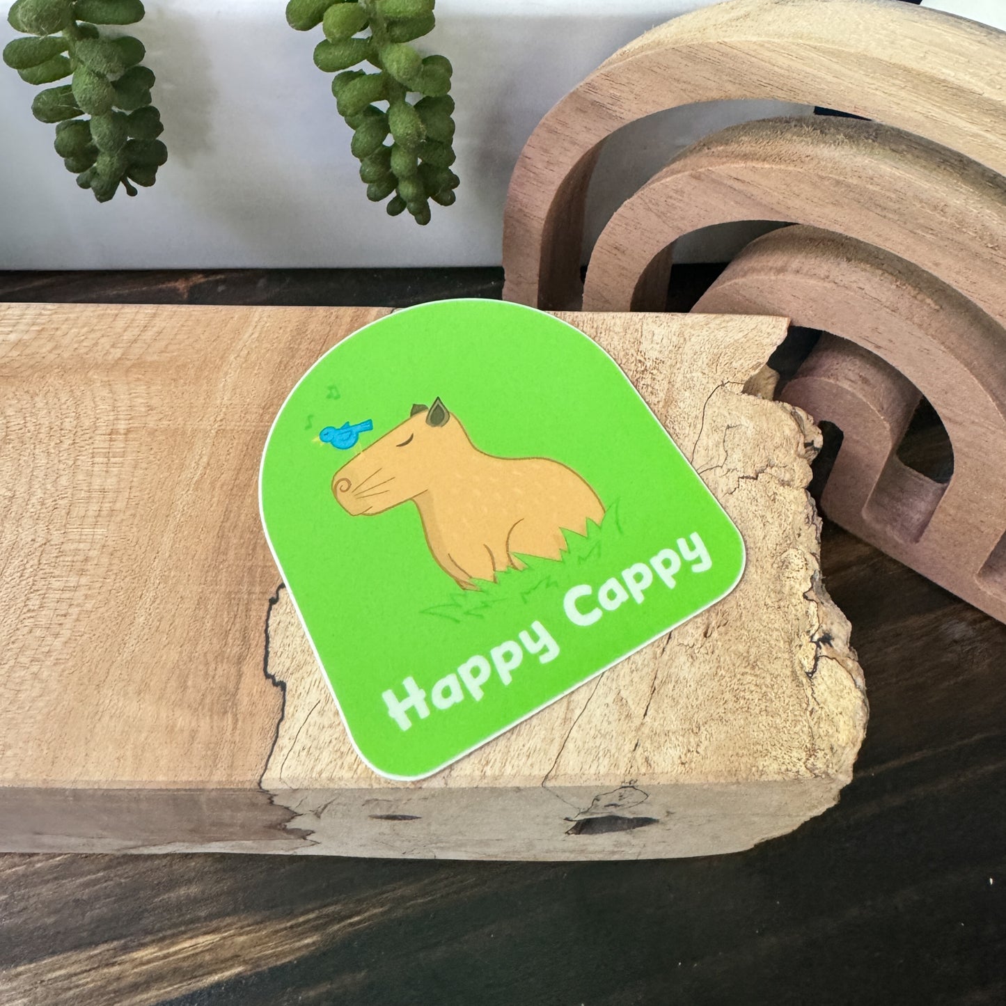 Capybara Sticker - Happy Cappy
