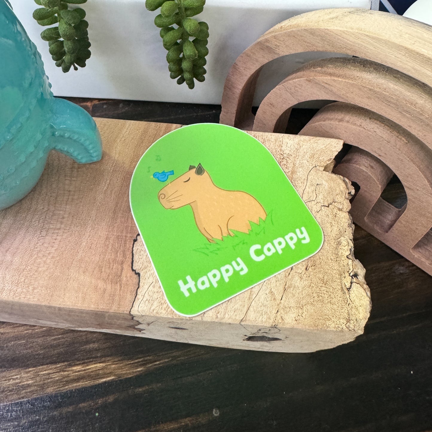 Capybara Sticker - Happy Cappy