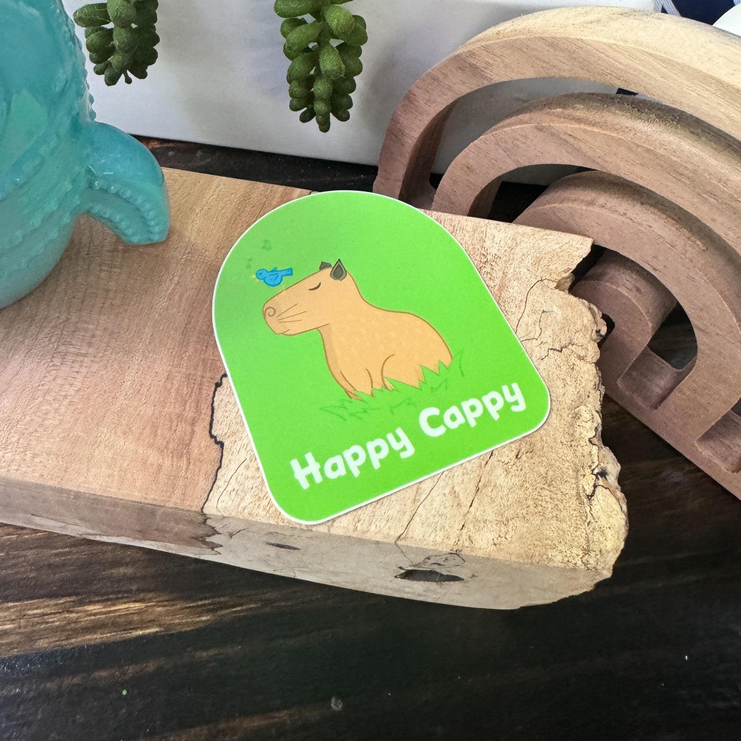 Capybara Sticker - Happy Cappy
