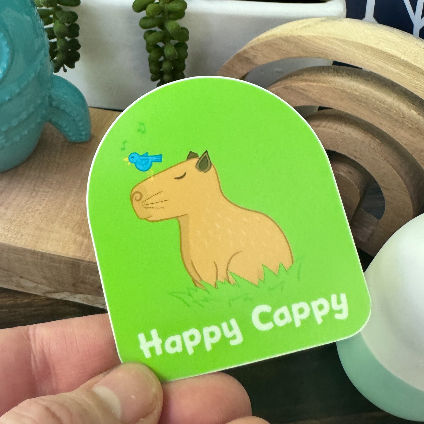 Capybara Sticker - Happy Cappy