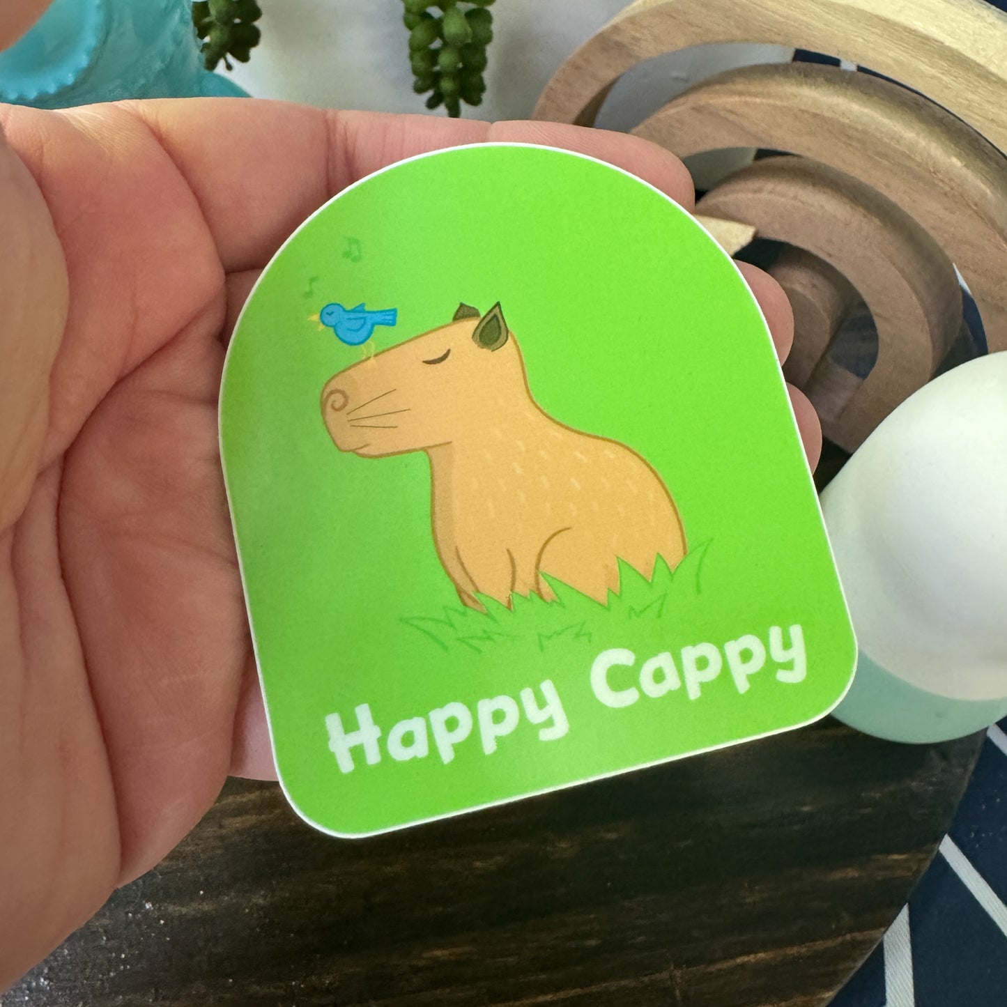 Capybara Sticker - Happy Cappy