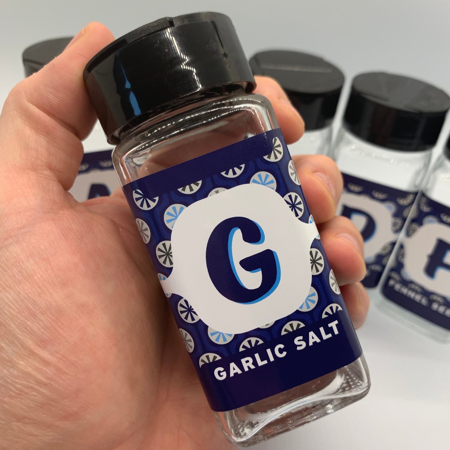 Spice Label Set. 40 Durable Standard Spices + 5 Blank Labels (Labels Only, no jars)