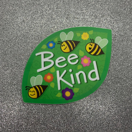 Cute Decal Sticker — Be Kind (3 inch × 2.82 inch, waterproof) | for hydroflask water bottle, laptop, car window, small gift
