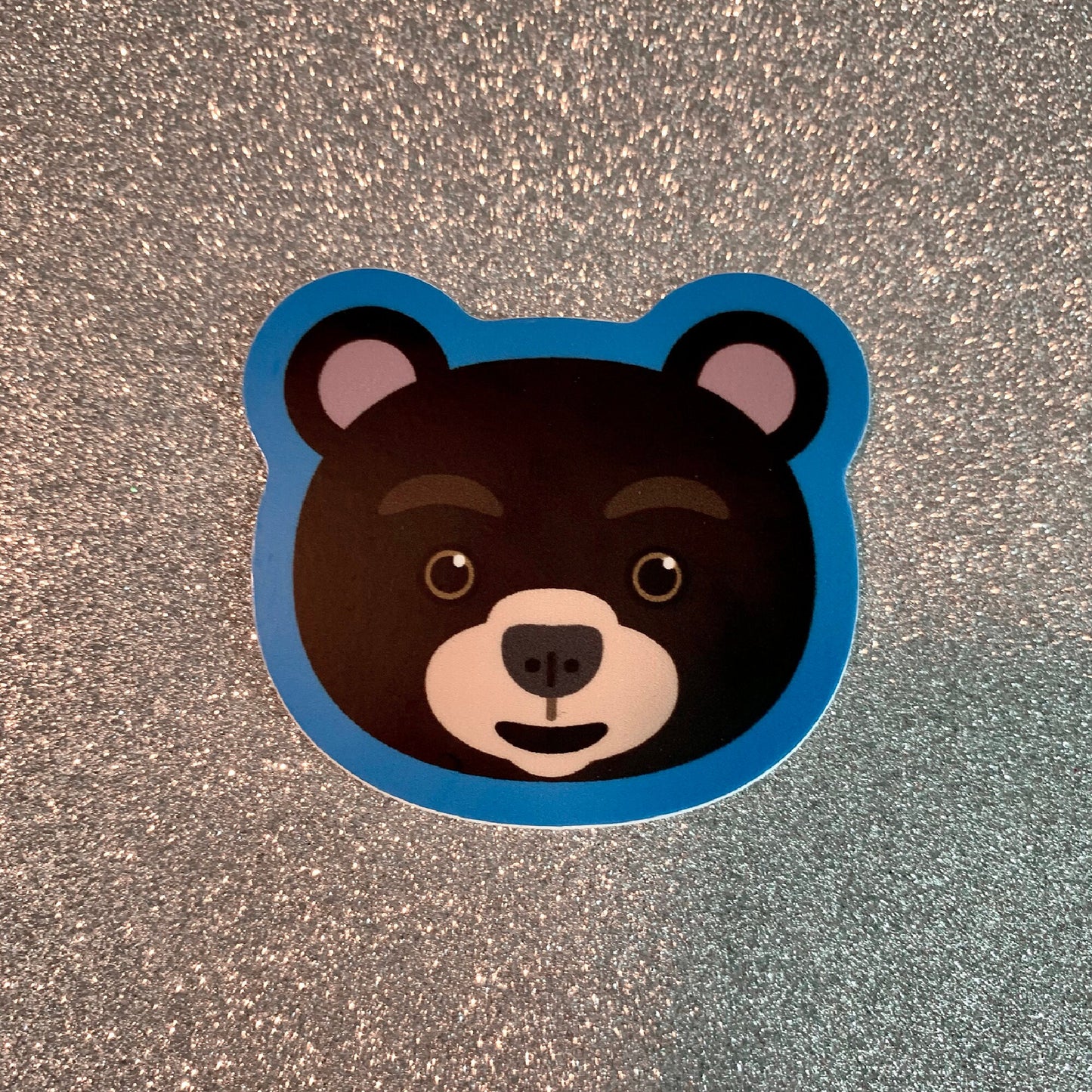 Lil' Black Bear Sticker (2.1 inch × 1.88 inch) | for hydroflask water bottle, laptop, car window, small gift