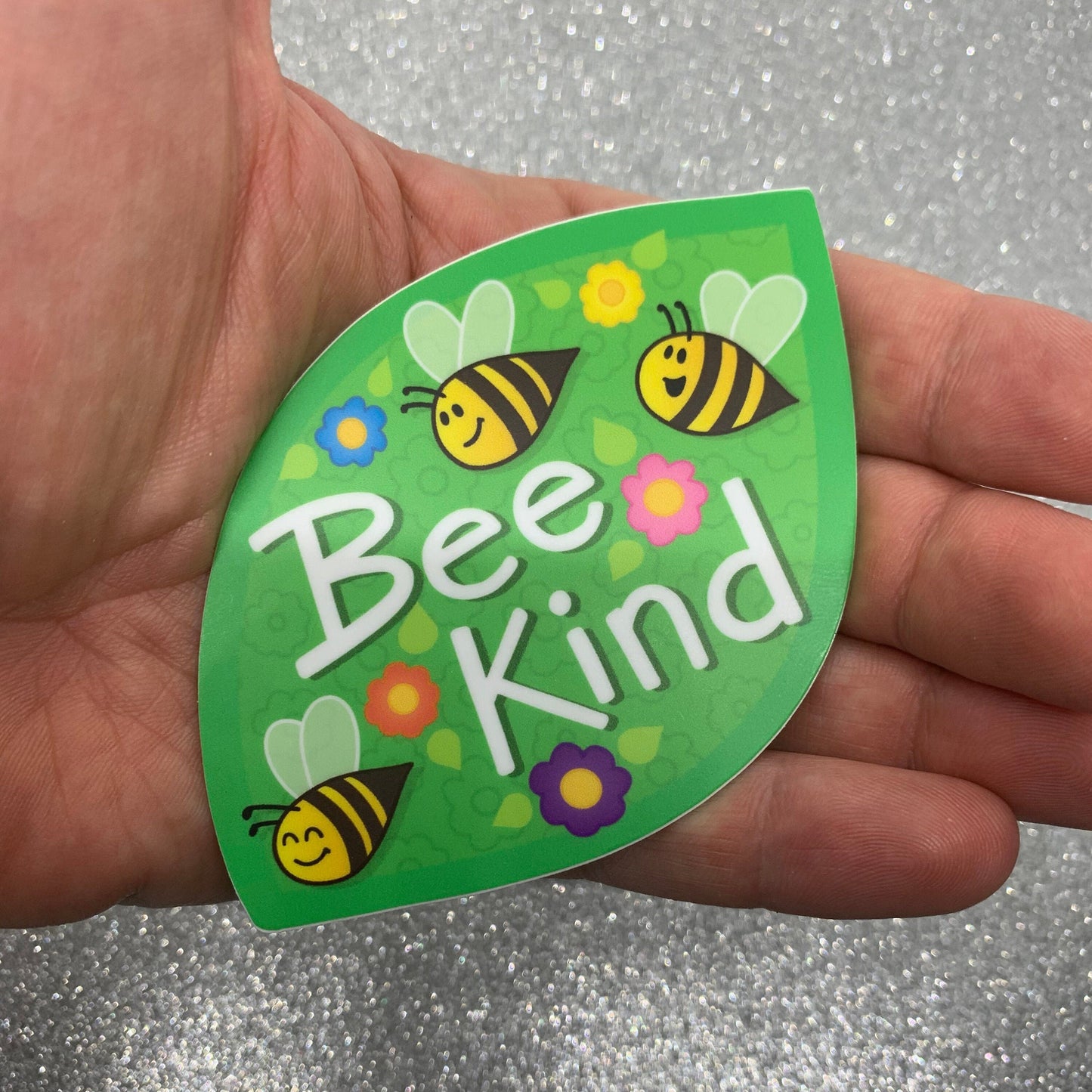 Cute Decal Sticker — Be Kind (3 inch × 2.82 inch, waterproof) | for hydroflask water bottle, laptop, car window, small gift