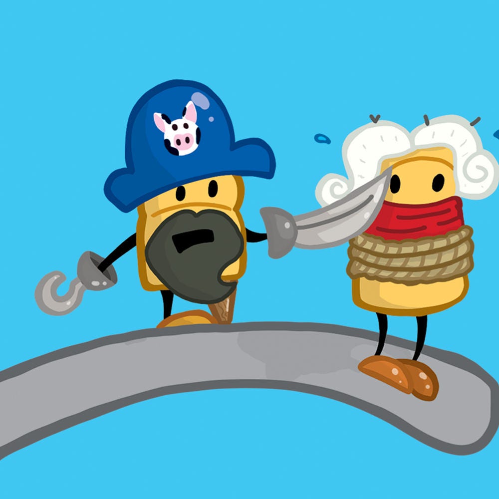 Illustrated Art Print — Cereal Pirates (10 inch X 8 inch, No frame)
