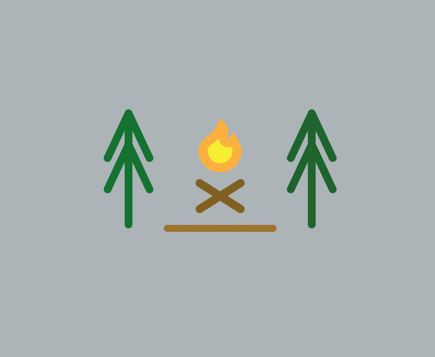 Outdoor minimal art print (10 × 8 in print, no frame) Trees, Mountains, camping, waterfalls, firewatch towers for campers, cabins, RV