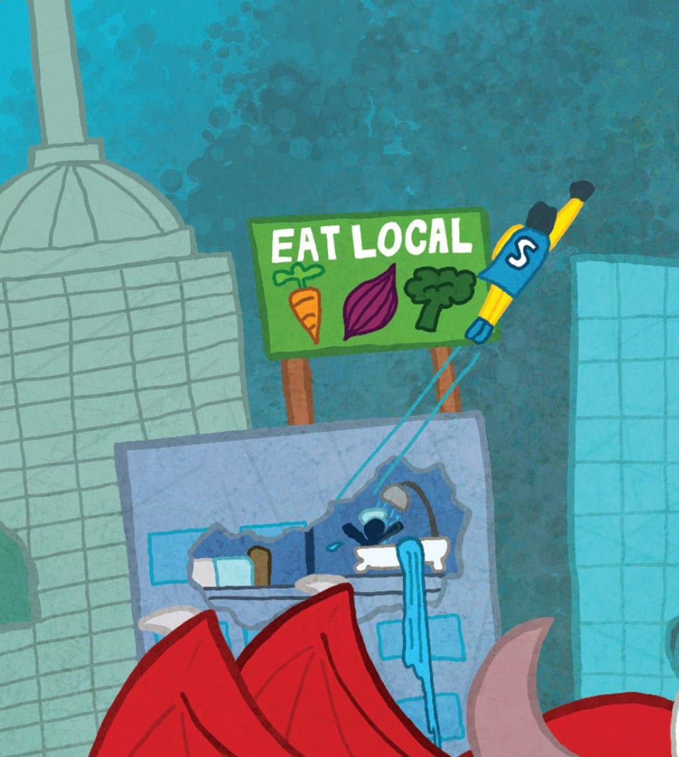 Monster Picnic — 14 × 11 in digital print (no frame)