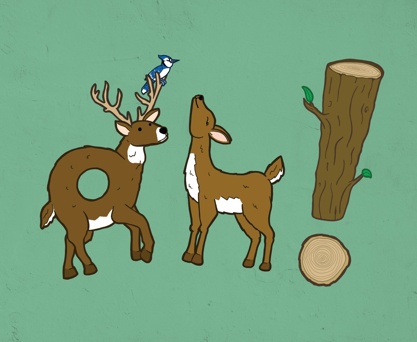 Oh! Deer! — 10 × 8 in digital print (no frame)