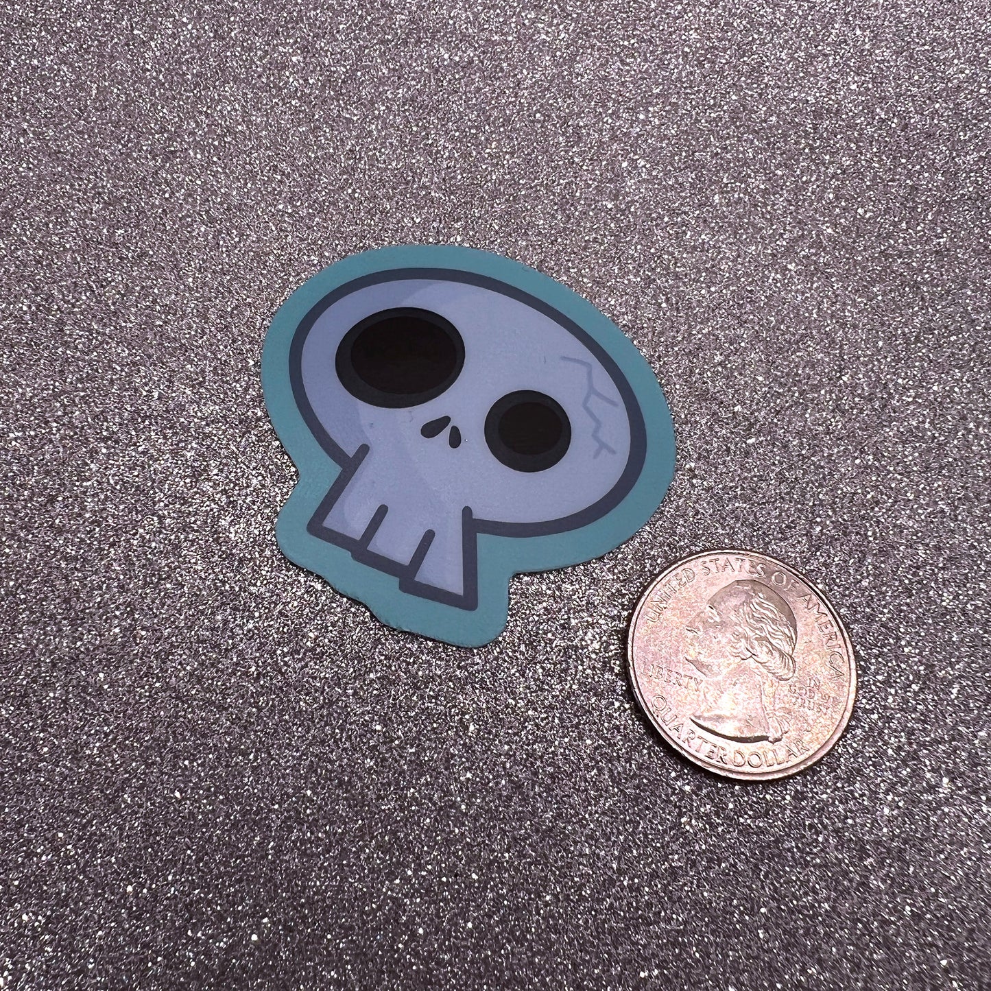 Pirate Skull Vinyl Sticker Decal (1 inch × 1.8 inch) | for hydroflask water bottle, laptop, car window, small gift