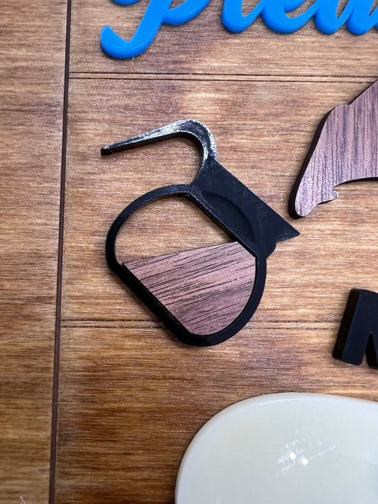 Coffee Lovers Sign (Approx 8 x 10) Please Get Me One More Cup of Coffee!