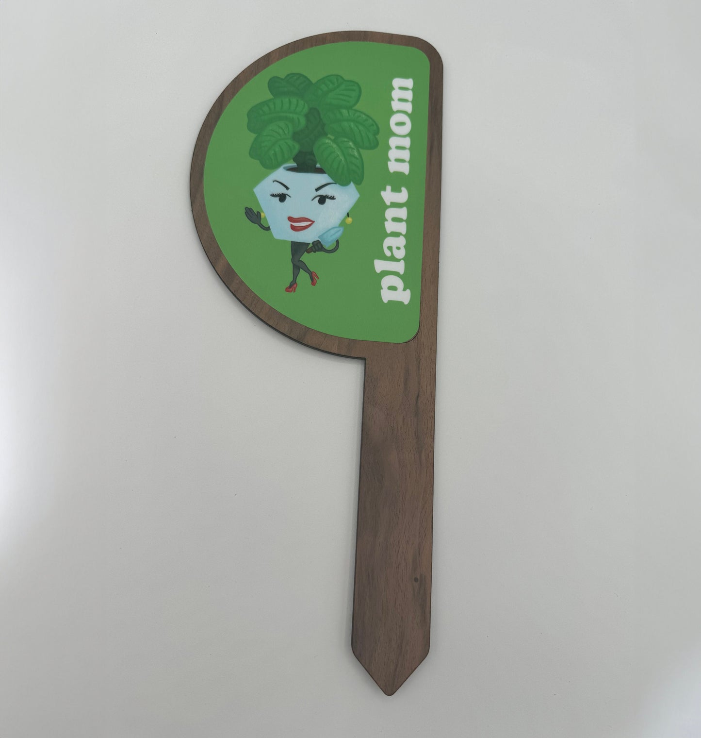 Plant Stakes β Plant Mom and Plant Dad (12 in x 4.5 in, Laser cut maple plywood plant stake for the Green thumb in your life)