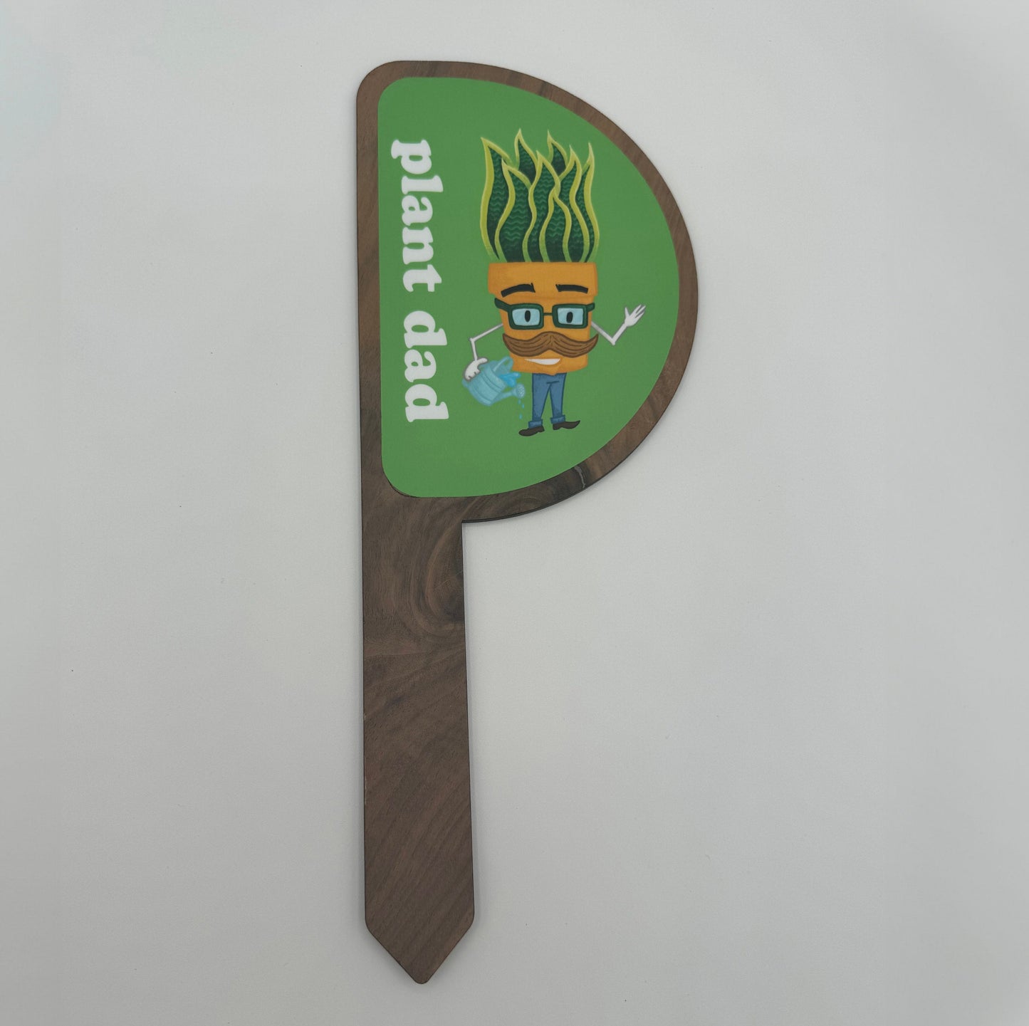 Plant Stakes β Plant Mom and Plant Dad (12 in x 4.5 in, Laser cut maple plywood plant stake for the Green thumb in your life)