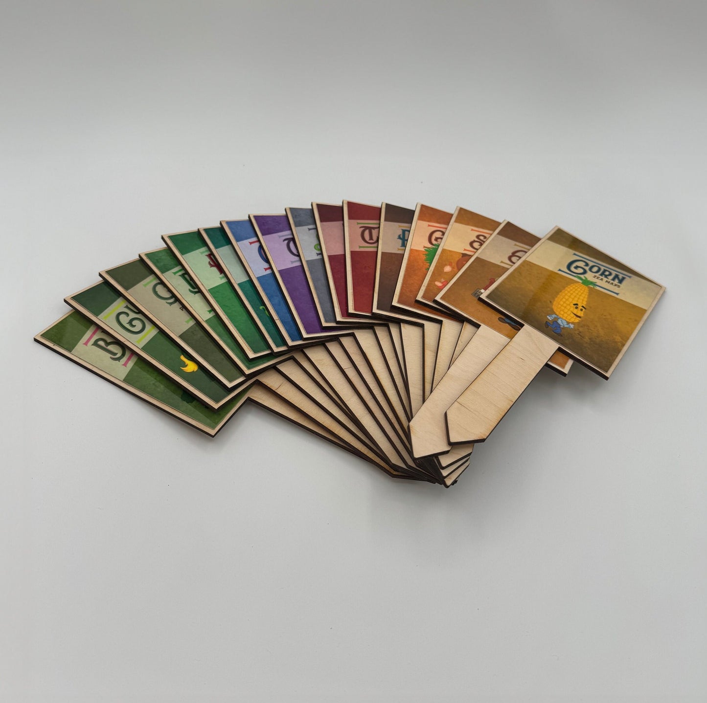 All 16 markers spread out in a fan.