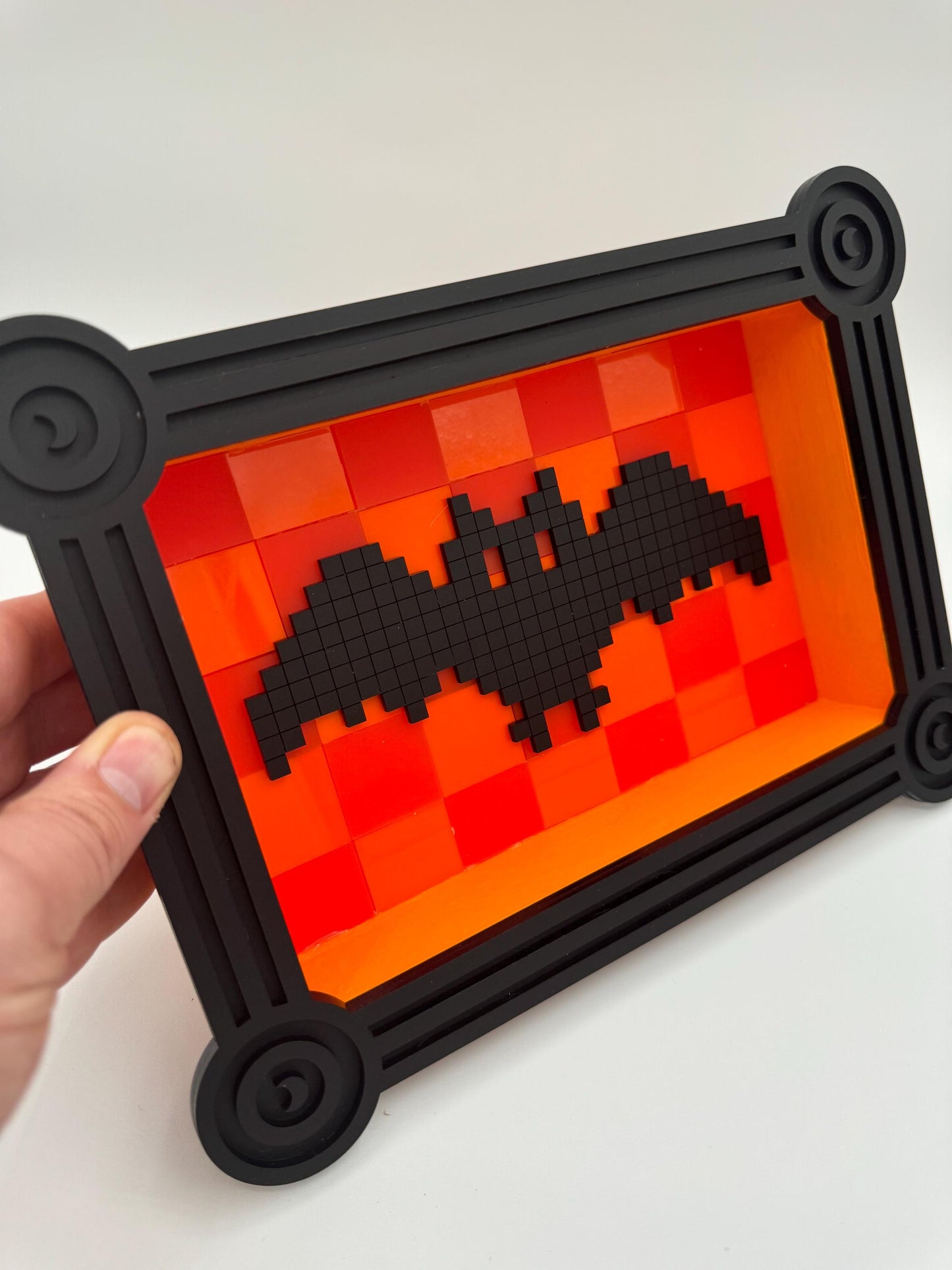 Pixel Bat Wall Art — retro video game Halloween decor