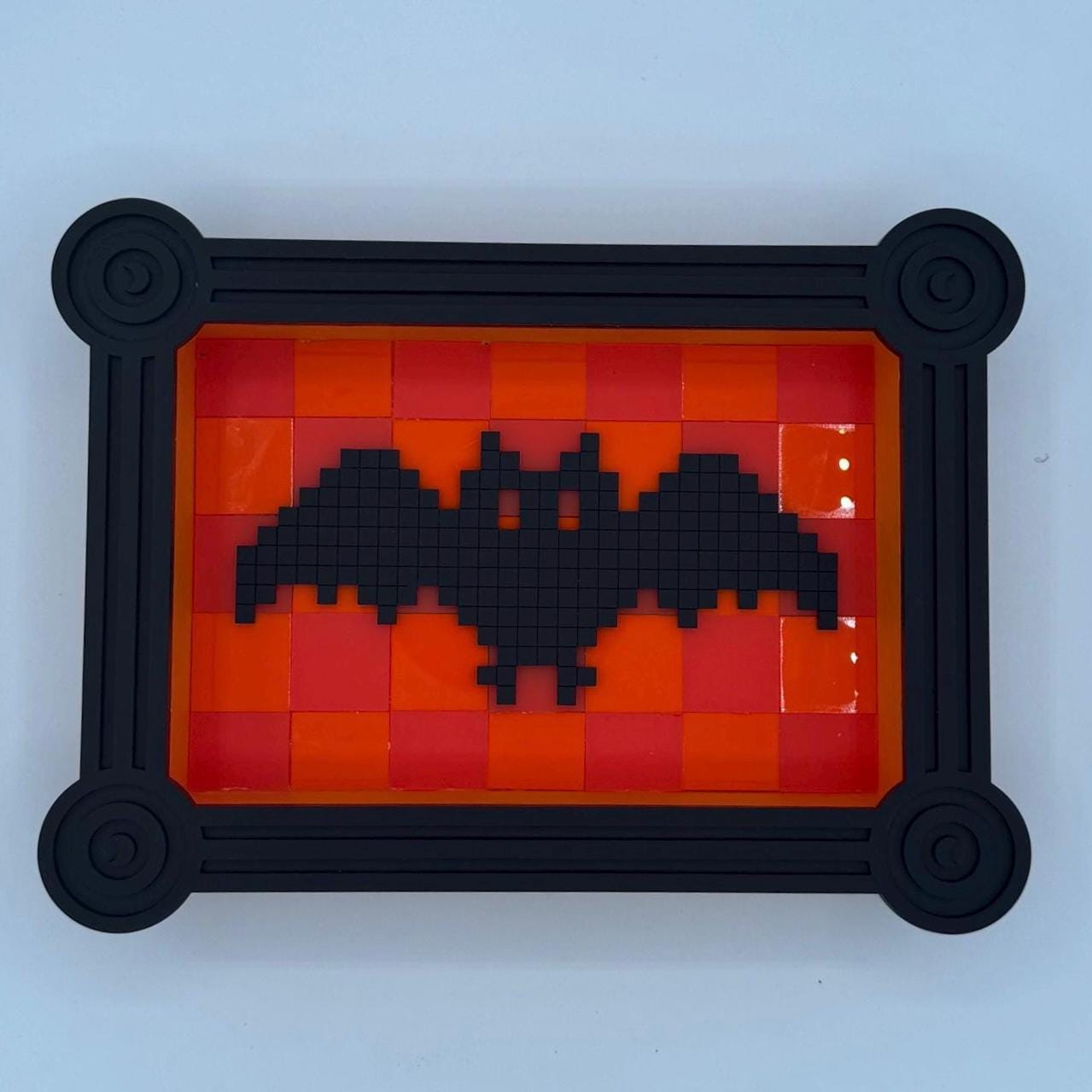 Pixel Bat Wall Art — retro video game Halloween decor
