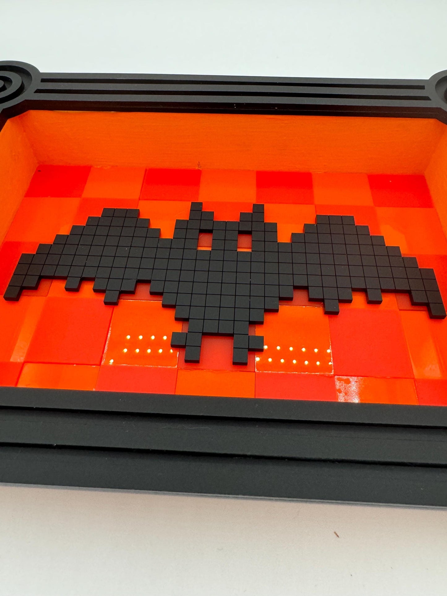 Pixel Bat Wall Art — retro video game Halloween decor
