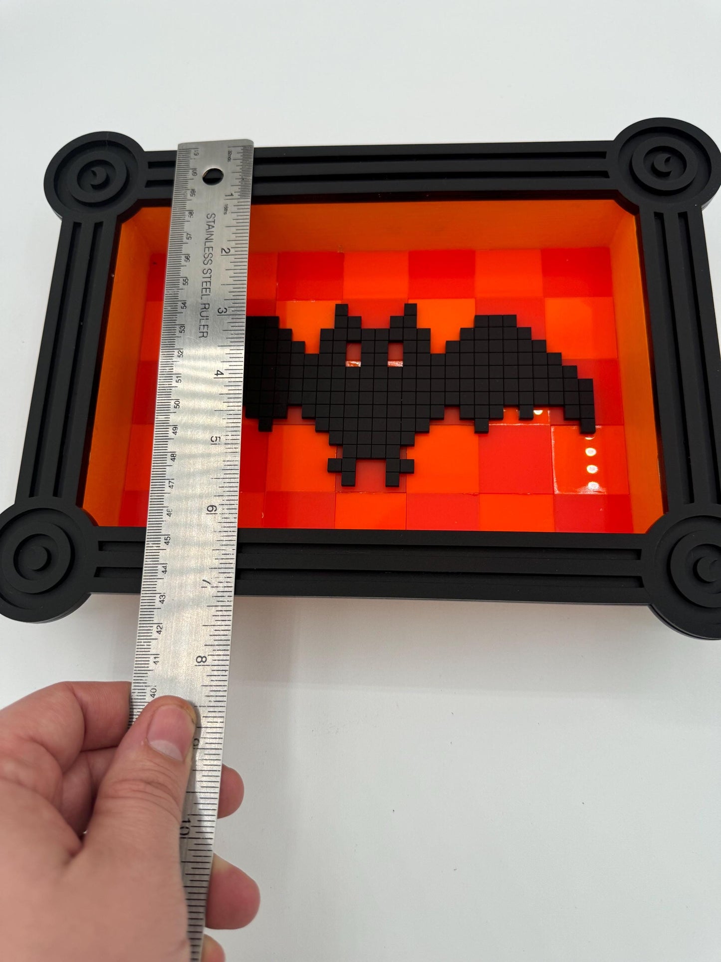 Pixel Bat Wall Art — retro video game Halloween decor