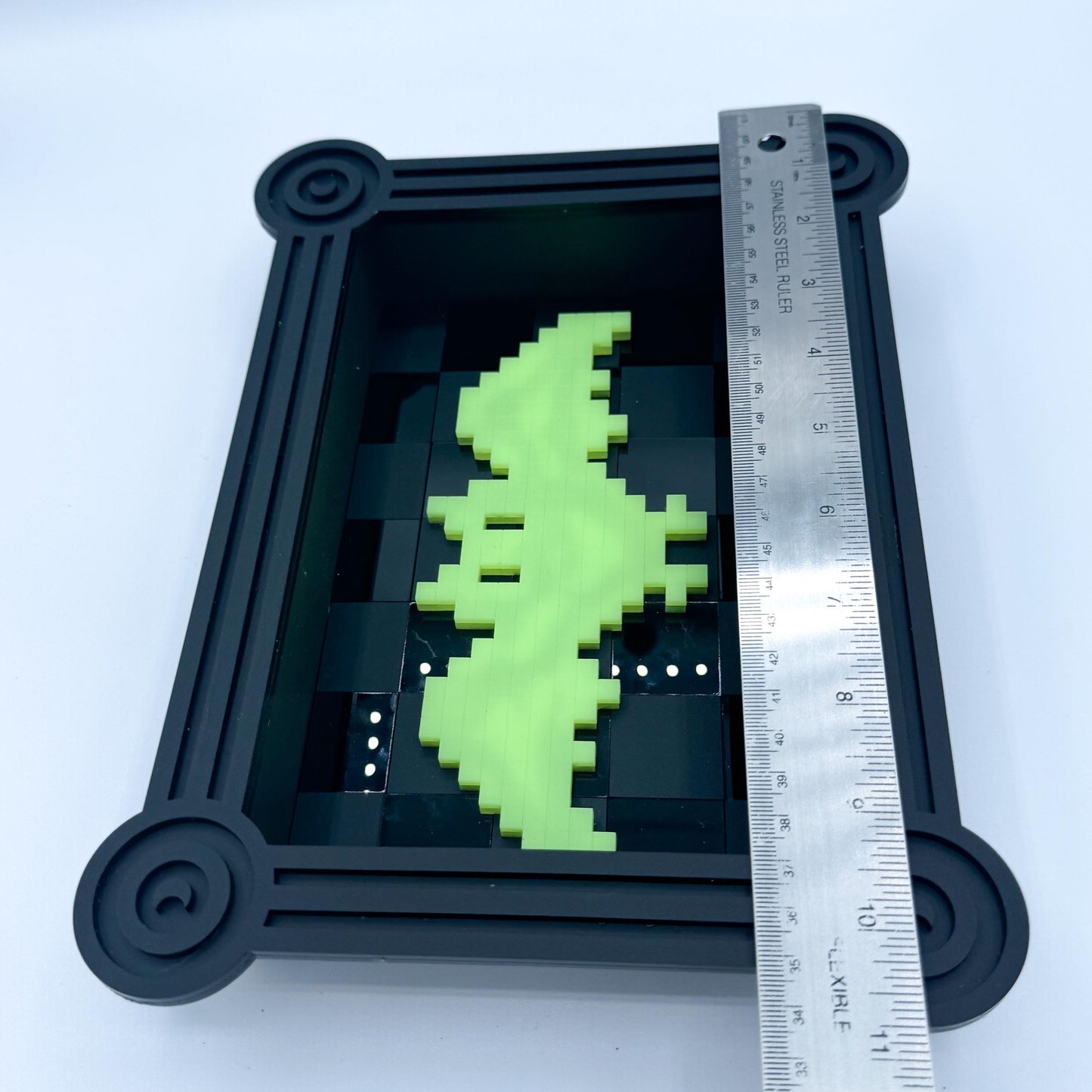 Pixel Bat Wall Art with glow in the dark bat— retro video game Halloween decor