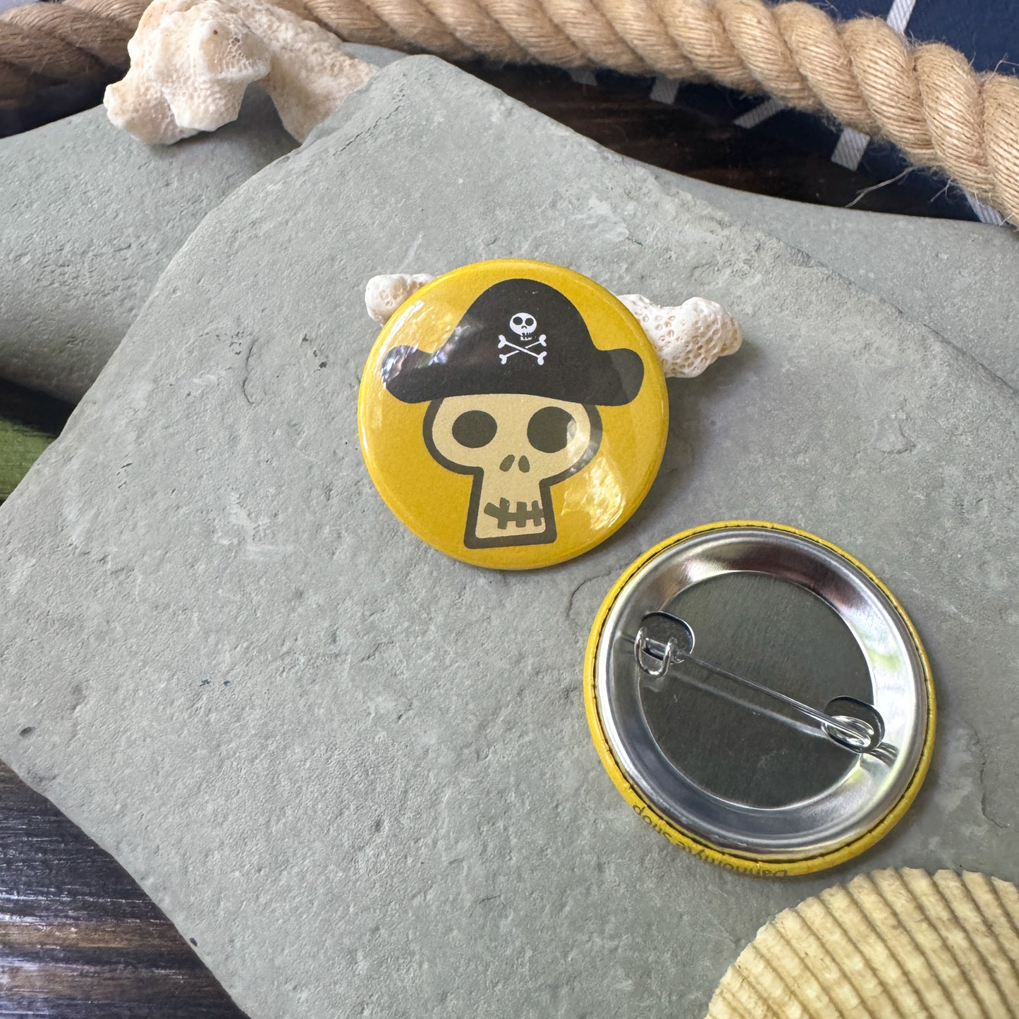 Skull Pirate Duo - Pinback Button 2 Pack 1.75”