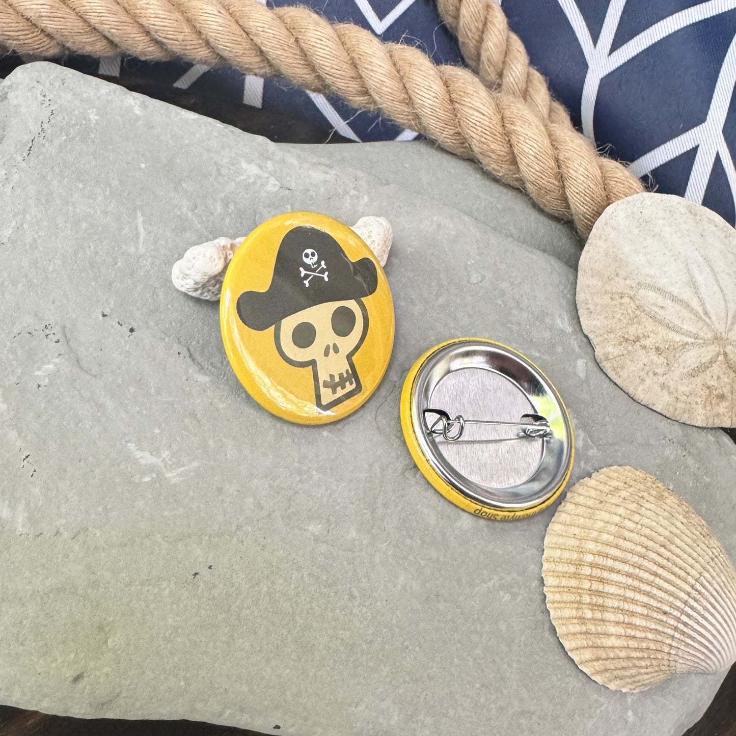 Skull Pirate Duo - Pinback Button 2 Pack 1.75”