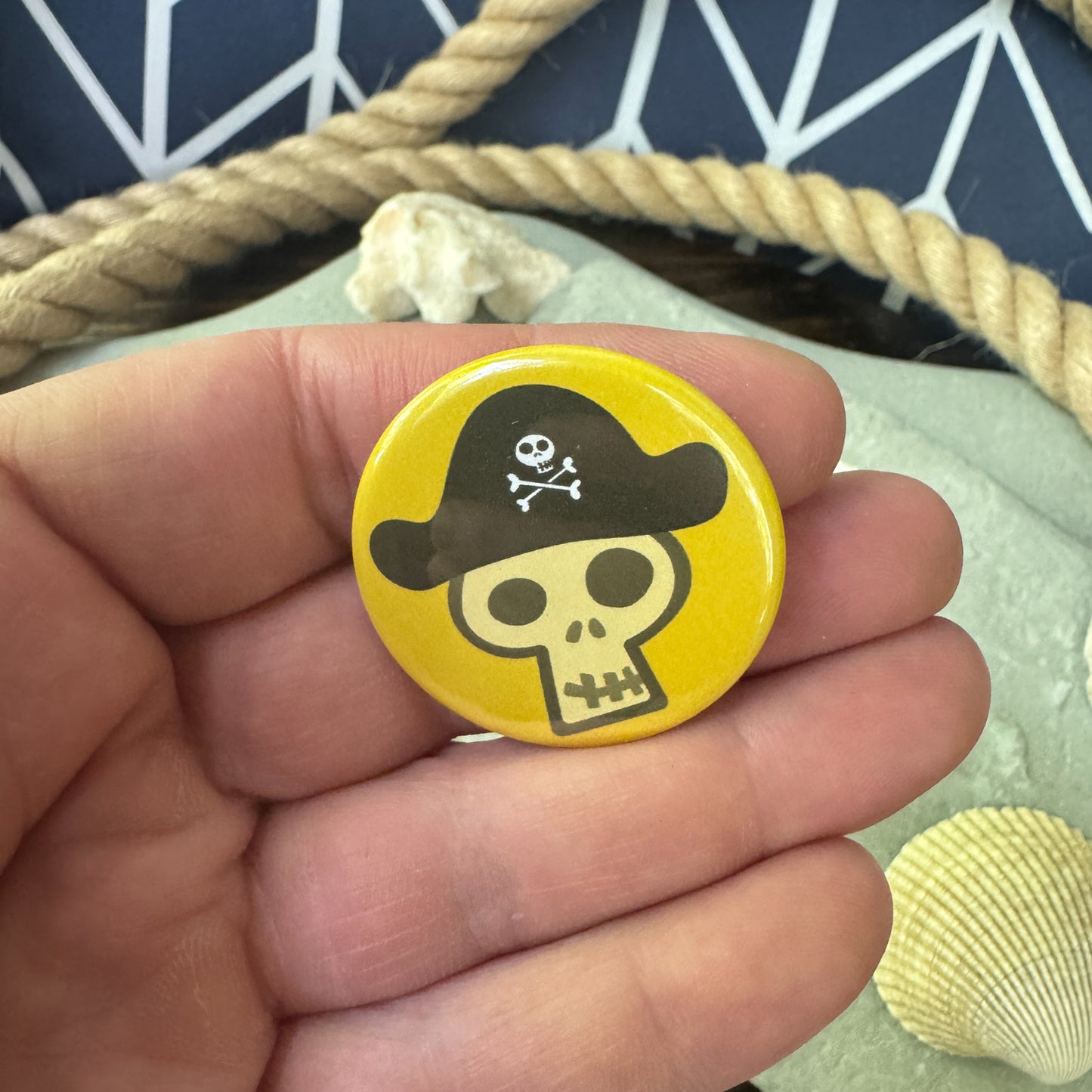 Skull Pirate Duo - Pinback Button 2 Pack 1.75”