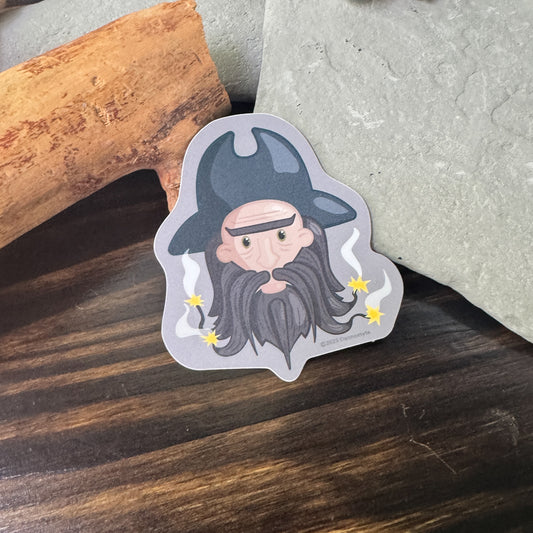 Pirate Captain Sticker - Smokin' Grey