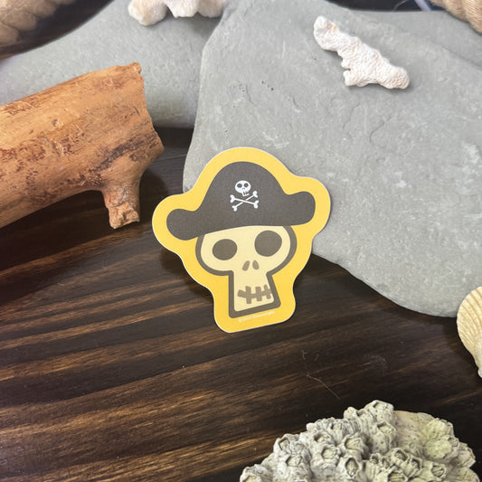 Pirate Skull Sticker - The Captain