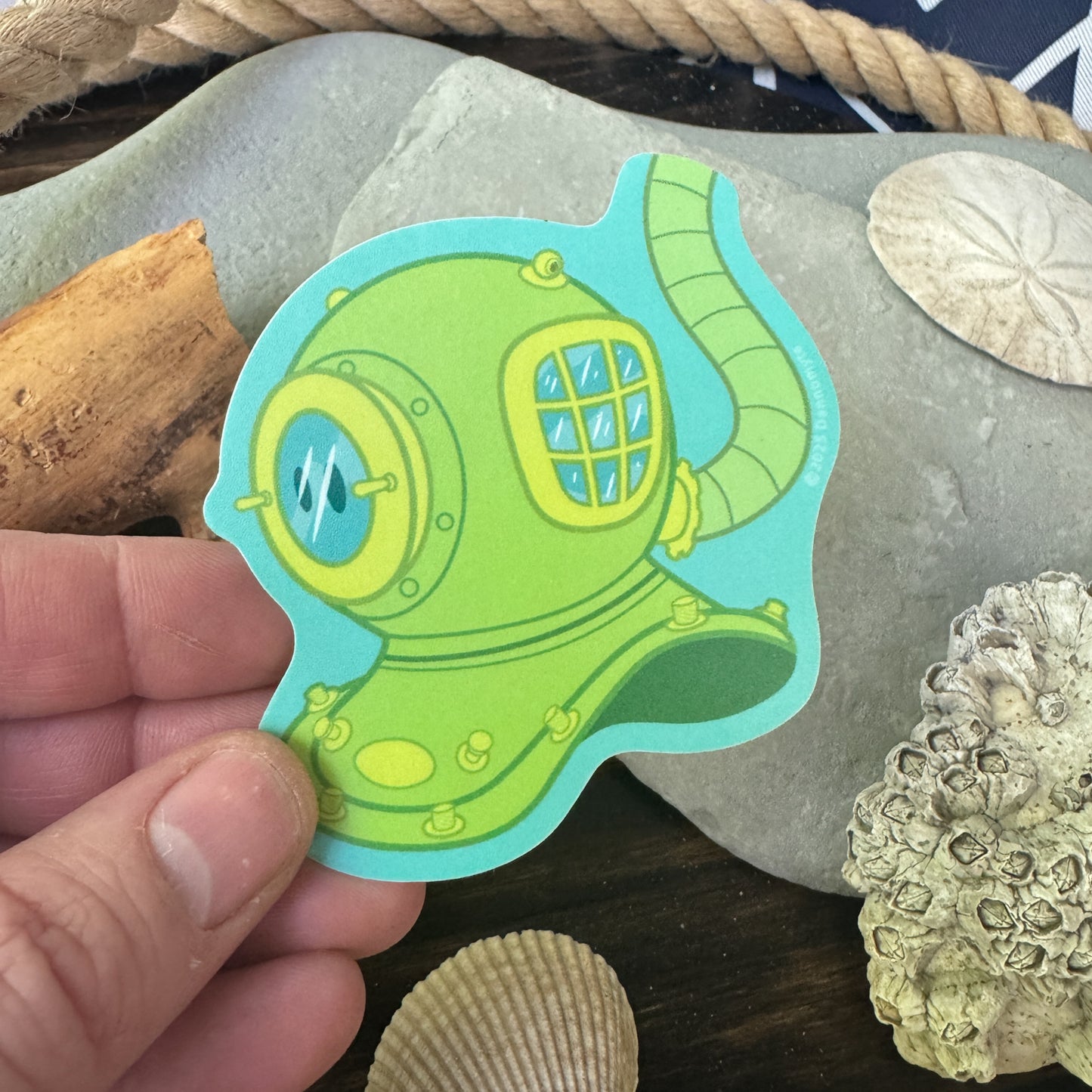 Scuba Diving Helmet - Water Resistant Sticker