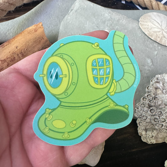 Scuba Diving Helmet - Water Resistant Sticker