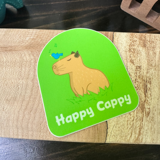 Capybara Sticker - Happy Cappy