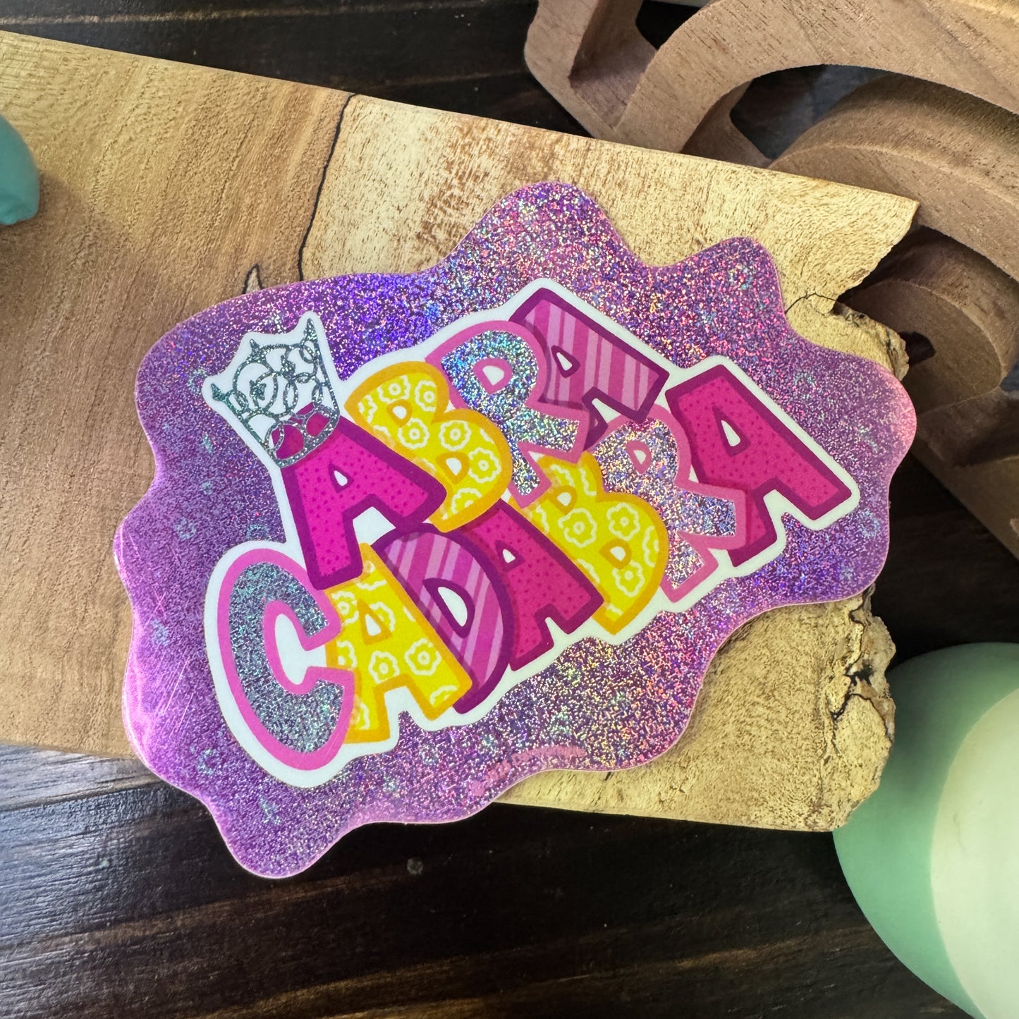 Abracadabra – Pink Water Resistant Sticker