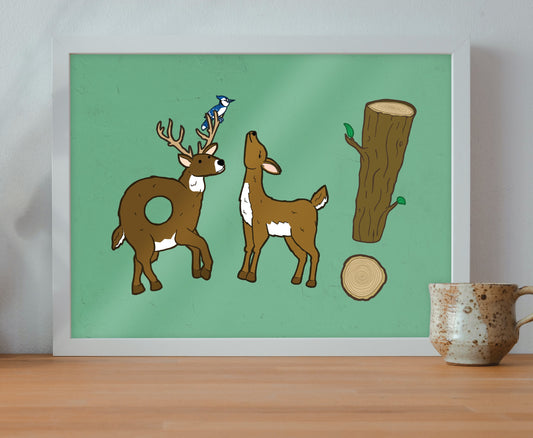 Oh! Deer! — 10 × 8 in digital print (no frame)