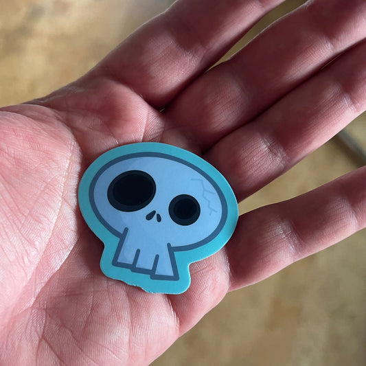 Pirate Skull Vinyl Sticker Decal (1 inch × 1.8 inch)  | for hydroflask water bottle, laptop, car window, small gift