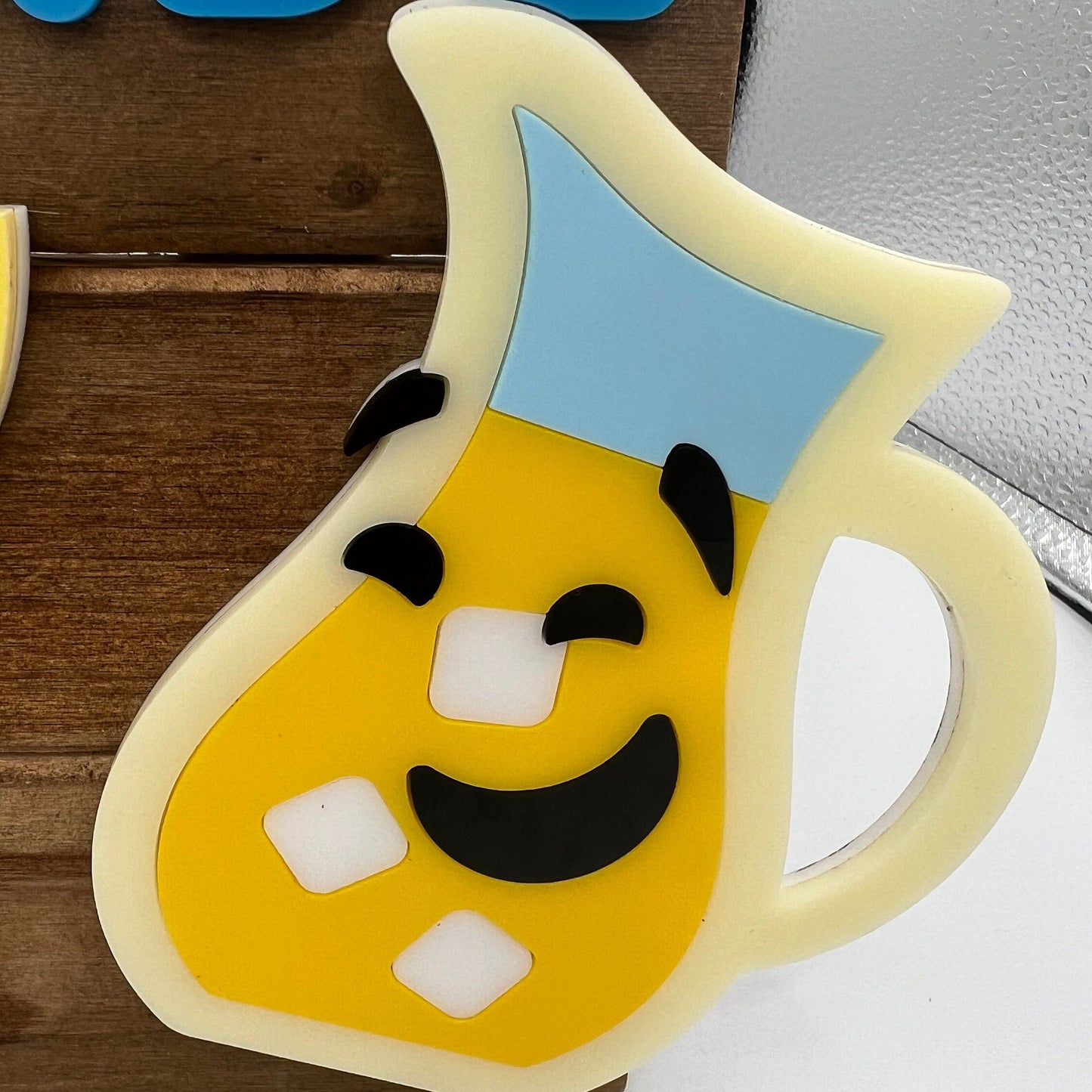 Lemonade Stand Sign (10 in x 10 in, Laser cut acrylic on wood sign, for kids summer fun!)